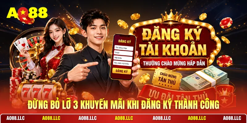 Đừng bỏ lỡ 3 khuyến mãi khi đăng ký thành công