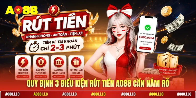 Quy định 3 điều kiện rút tiền AO88 cần nắm rõ